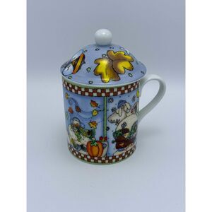 Center Street Design Be Warm Snowman Mug Lori Gardner Coffee Cup with Lid Cover